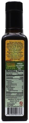 Texana Brand Jalapeño Infused Olive Oil - Nutrition Facts