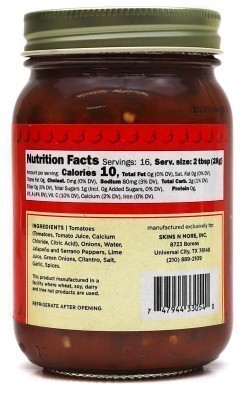 Chili Pequin Salsa - Nutrition Facts
