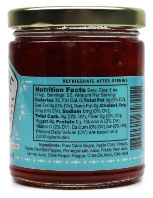 Brushfire Farms Prickly Pear Pepper Jam - Nutrition Facts