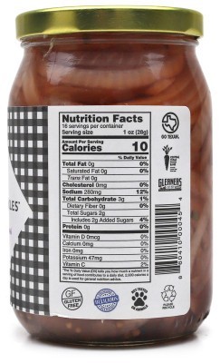 Basia's Pickles Pickled Onions - Nutrition Facts