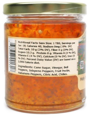 Holy Smoke Mama! Pepper Jelly - Nutrition Facts