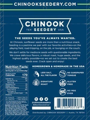 Chinook Seedery Jalapeno Ranch Sunflower Seeds - Nutrition Facts