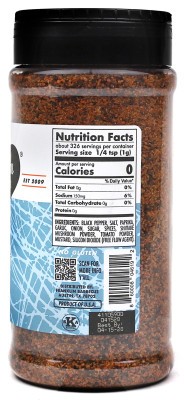 Franklin Barbecue Pork Rub - 11.5oz  - Nutrition Facts