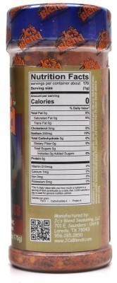 JC's Brisket Rub - Nutrition Facts