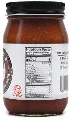 Leaning R Chipotle Salsa - Nutrition Facts