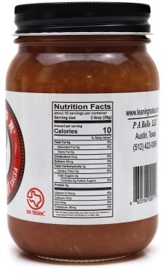 Leaning R Hot Salsa - Nutrition Facts
