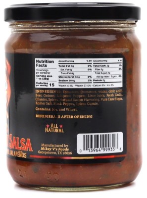 Mikey V's Smoked Bacon Salsa - Nutrition Facts