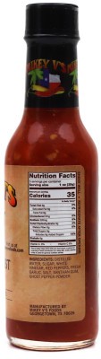 Mikey V's Sweet Ghost Pepper Sauce - Nutrition Facts