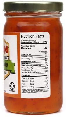Serendipity Mango Habanero Jelly - Nutrition Facts