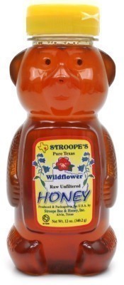 Stroope's Pure Texas Wildflower Honey Bear