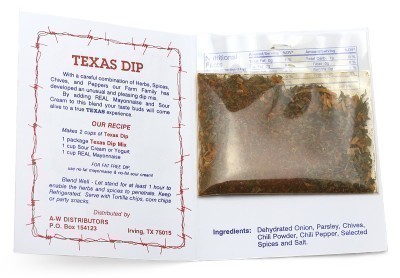 Texas Dip Mix - Nutrition Facts