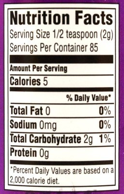Daddy's Seasonings Magic Dust - Nutrition Facts