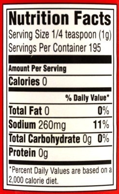 Daddy's Seasonings Spicy Cajun Blend - Nutrition Facts