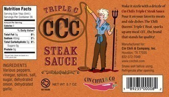Cin Chili's Triple C Steak Sauce